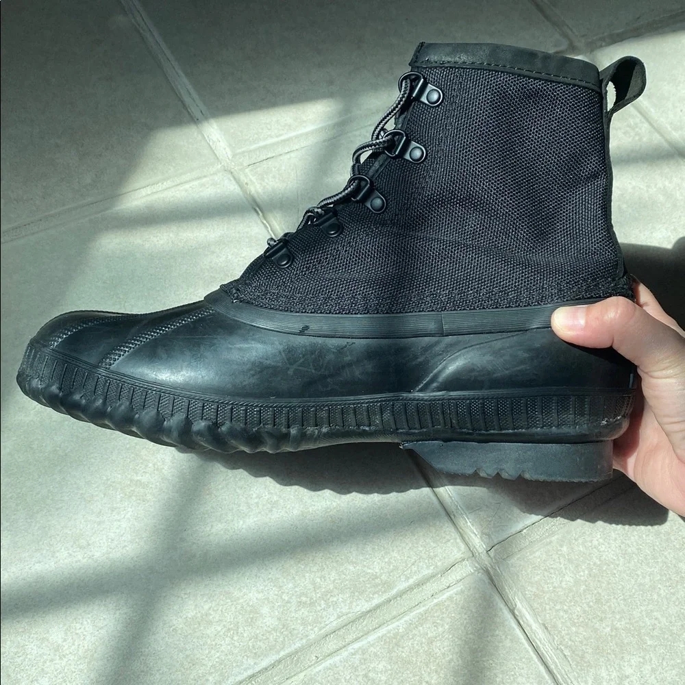 Sorel Men's Cheyenne II Short Nylon Black Lace-Up Waterproof Boots